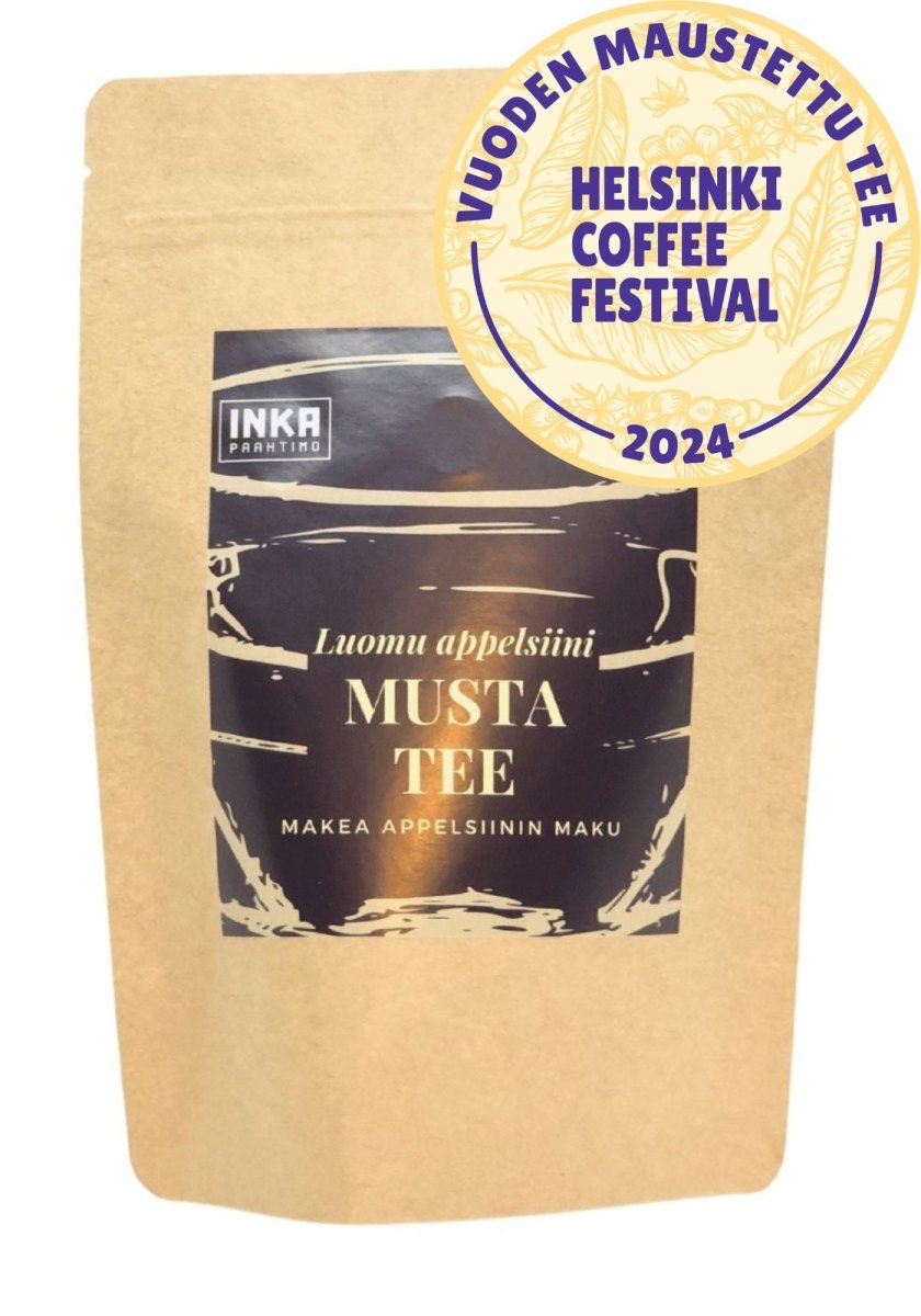 MUSTA TEE - LUOMU APPELSIINI - Inka paahtimo - Tea - Inka paahtimo